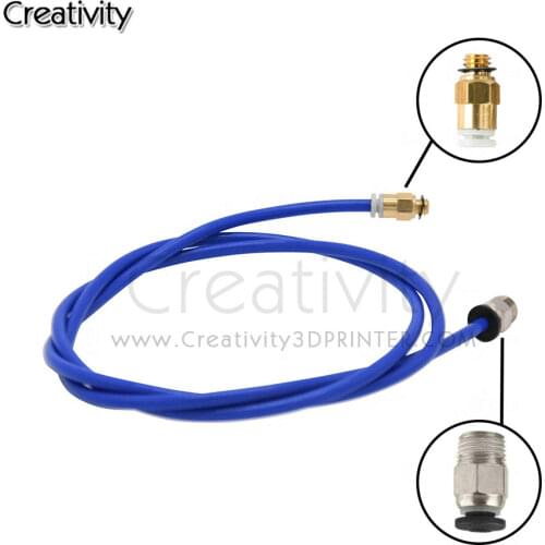 3D Printer Parts Bowden PTFE Tubing XS Serie 1M+1Pcs Quick Fitting+1Pcs Straight Pneumatic Fitting Push 1.75mm Filament