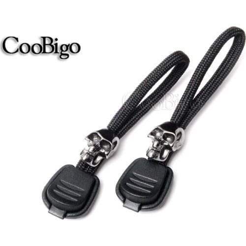 5pcs Skull Bead Charm Zipper Pull Metal For Outdoor Bag Garment Knife Lanyard Backpack Paracord Accessories