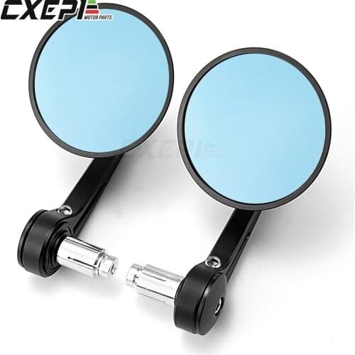 2pcs High Quality Motorcycle Rear View Mirrors Round 7/8" Handle Bar End Foldable Side Mirror For Suzuki for Kawasaki forHonda
