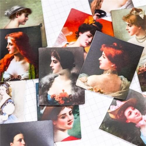 18pcs Kawaii cute Victorian girls Stickers decoration Notebook Planner stikers Scrapbooking/ DIY Stationery Phone Laptop Moto