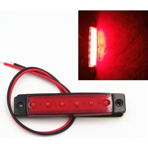 1x DC 12/24v 6LED Side Marker Light for Truck Trailer Indicator Signal Lamp RED Universal