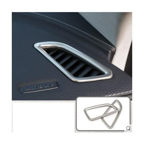 2 Pcs Aluminum Alloy Dashboard Air Vent Cover Trim For Mercedes Benz C GLC Class W205 X253 2015-2020 Car Replacement Accessories