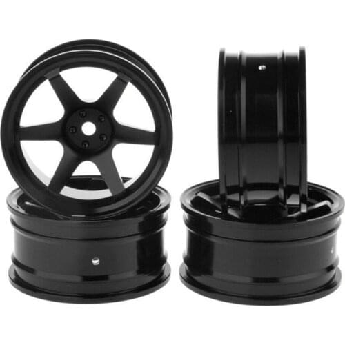 4pcs Wheel Hub Aluminum Alloy Rims Wheels Tires Hub For RC 1/10 RC Crawler Car Flat Run Drift Parts Metal Racing Car Accessories