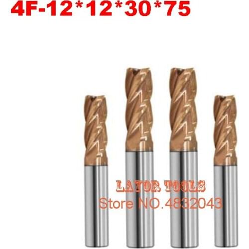 4f-12,hrc60 Carbide End Mill Original Product Square Flatted 4 Flute Coating Factory Sale Cnc Machine Milling Cutter