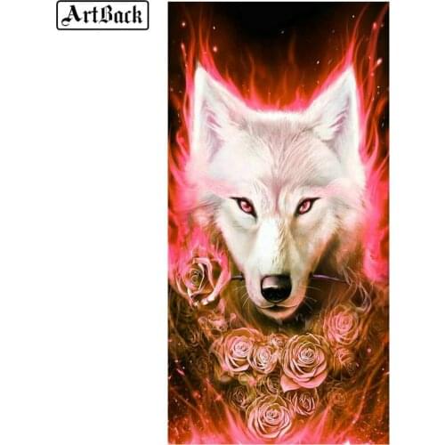 5d diy diamond painting wolf picture for home decoration full square diamond mosaic 3d diamond embroidery sewing artwork