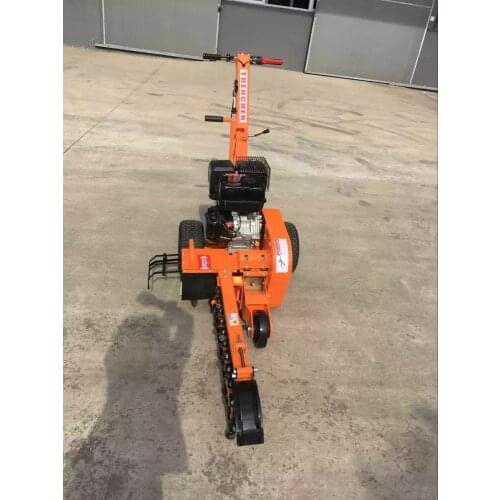 Petrol Motor Trencher Chain Mini For Farmland Irrigation Pipeline Laying Motor Trencher