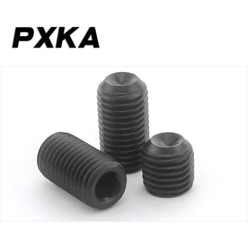 Free shipping 10pcs 12.9-class hexagon socket headless screw, concave end is tight, machine top wire M2M2.5M3M4M5M6