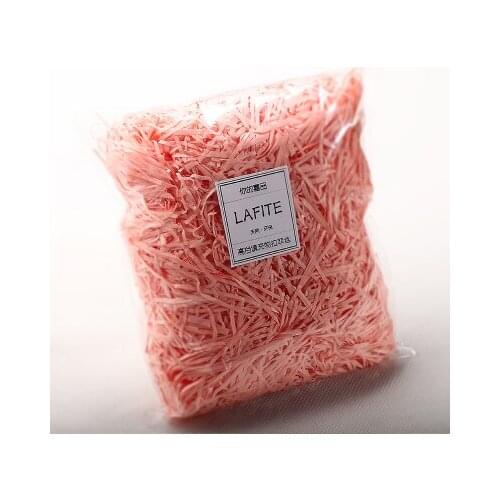 Free shipping 100g/lot champagne color Natural lafite grass shredding creative candy box gift box filler wedding supplies