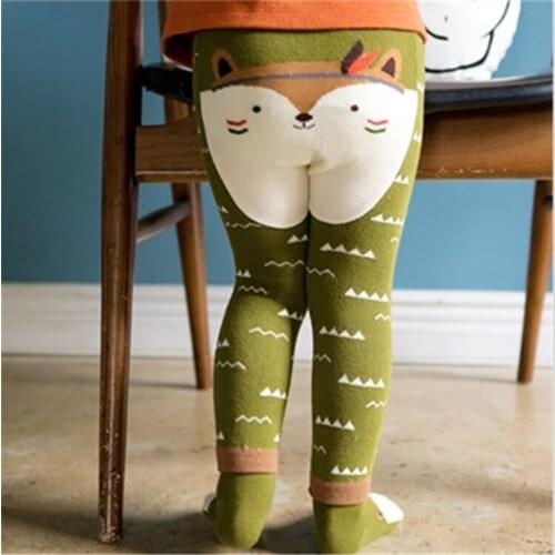 Baby PP Pants Baby Fox Elastic Cotton Soft Girls PP pants+Socks 2 pcs Kids Pants