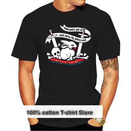 2019 designer t shirt Holy Grail Killer Rabbit Death Waiting for You All Monty Python Knight Casual Tee Shirt