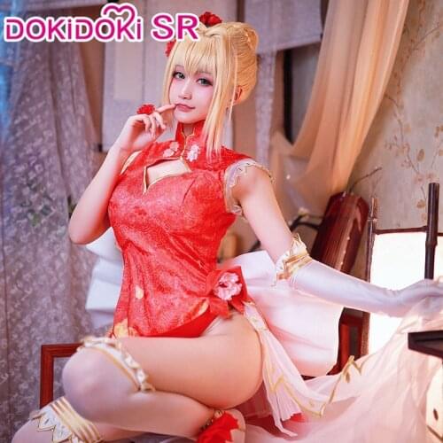 DokiDoki-SR Game Fate Nero Claudius Caesar Augustus Germanicus Saber Cosplay Costume Women Fate Nero Cosplay Dress Saber