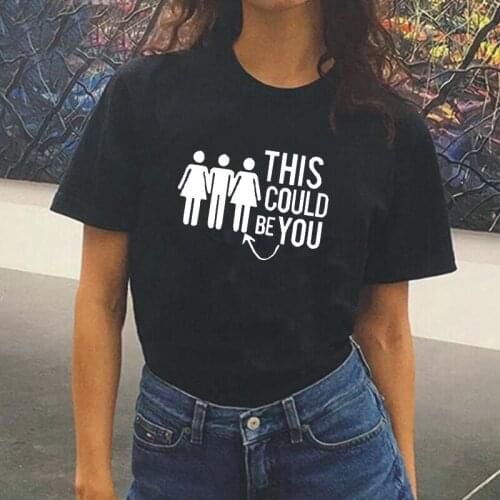 Summer Short Sleeve Tee Shirt Femme Funny Womens Threesome Print Cotton T Shirt Women Tops Casual Harajuku Tshirt Camiseta Mujer