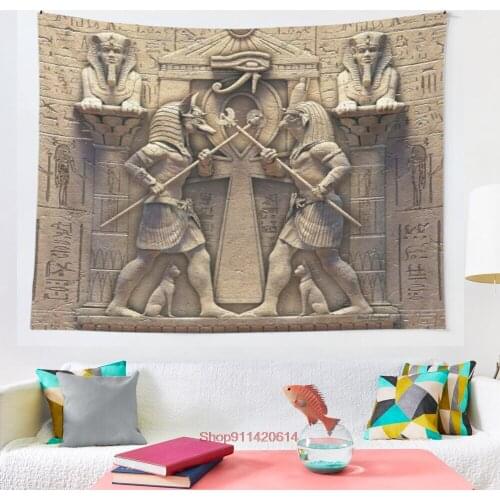 Egyptian Gods tapestry Boho Tapestry Wall Hanging Tapestries Bedspread Wall Art Blanket Throw Towel Window Curtain