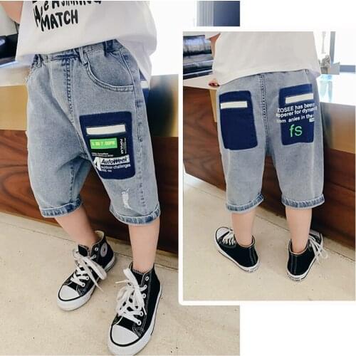 IENENS Infants Kids Boys Jeans Child Shorts Pants Clothes Children Baby Boy Denim Clothing Trousers 4 5 6 7 8 9 10 11 Years