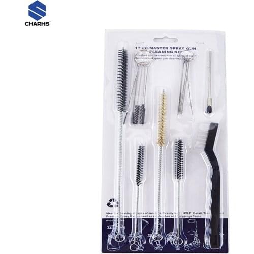17 Piece Spray Gun Cleaning Kit with Spray Gun Filters, Paint Gun Cleaning Kit Airbrush Cleaning Kit for HVLP Gravity, Suction