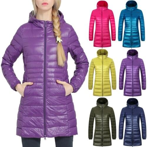 12color Women Winter Light 60%White Duck Down Jacket Fashion Casual Female Outerwear Plus Size Waterproof Warm Hooded Coat Parka