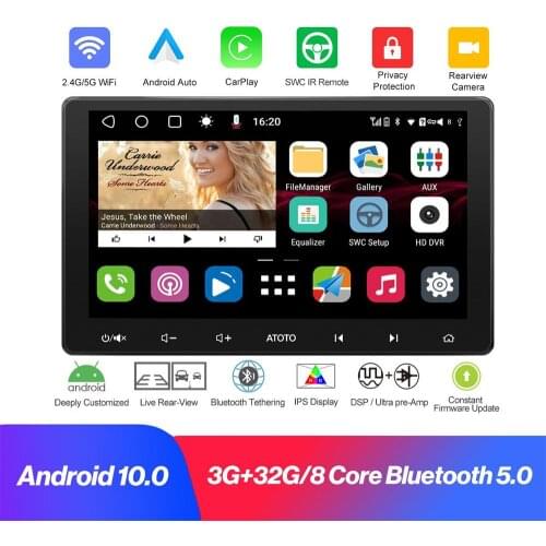 S8 Standard 10.1 Inch Android 10.0 Car Multimedia Video Player with Super Bluetooth 2 Din Car Radio For Volkswagen/VW Vehicles