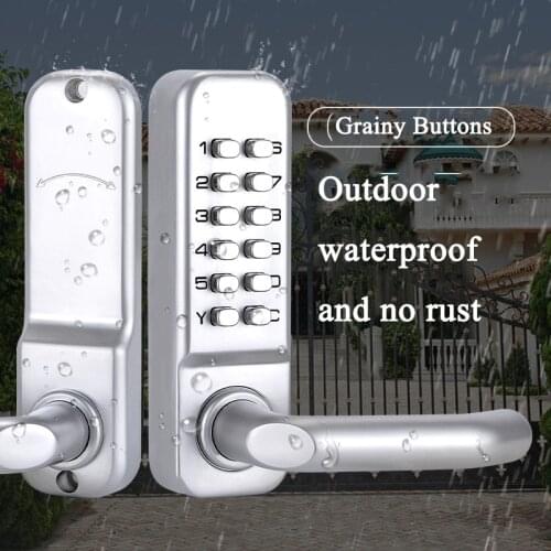 LSTABAN Waterproof Mechanical Combination Lock Office Door Password Coded Locks Gate Security smart door lock digits password
