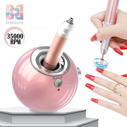 35000RPM Portable Rechargeable Electric Nail Drill Machine File Pedicure Equipment Manicure Kit Nail Gel Art Polishing Tools