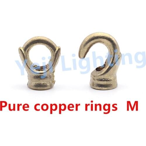 Pure copper closed opening rings brass hook M10 for chandelier ceiling plate ceiling rose retro edison lamp lighting accessories