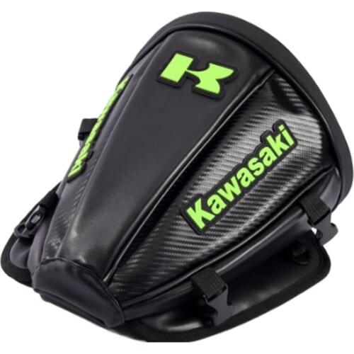Motorcycle kawasaki leather bag back seat bag Oxford top box multifunctional shoulder bag waterproof stock mochilas