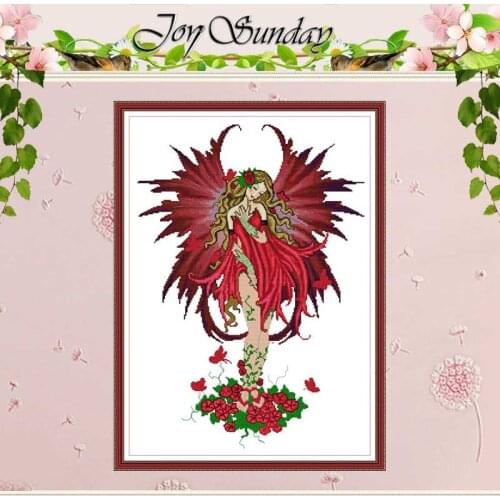 Flower Fairy Painting Counted 11CT 14CT Cross Stitch Set DIY wholesale Chinese Cross-stitch Kit Embroidery Needlework home decor