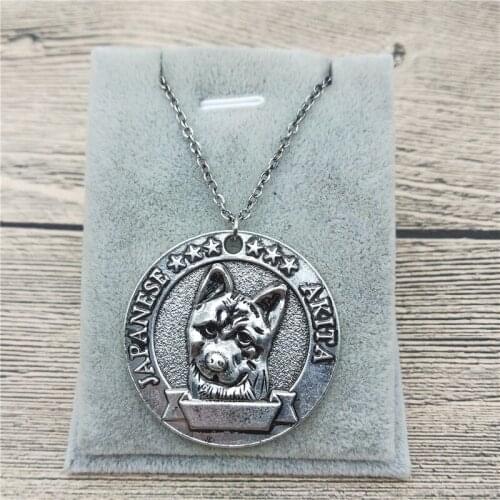 New Japanese Akita Necklace Classic Style Pet Jewellery Fashion Animal Jewellery Japanese Akita Dog Pendant Necklace Women