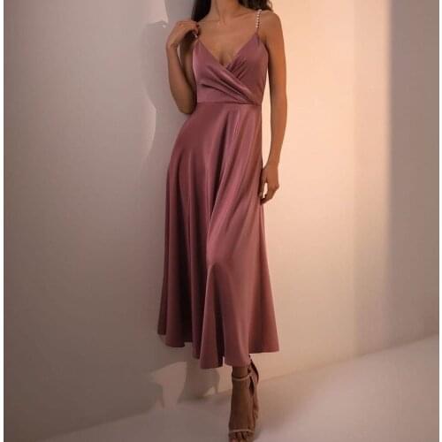 Dresses for Women 2021 Y2k New Summer Womens Dress Sexy V Neck Spaghetti Strap Club Party Midi Dresses Fairy Grunge