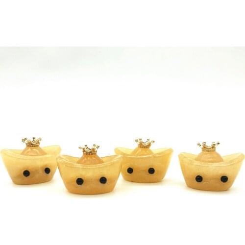 Drop Shipping 1PC Natural Yellow Topaz Ingots Shaped Hedgehog Hand Carved Stone Crafts Quartz Natural Stones and Crystals