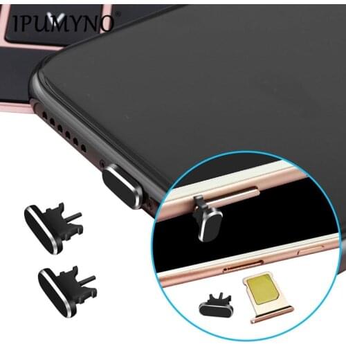 10pcs Special Design Charging port data port Anti Dust Plug Metal Dust plug Charging Port For iPhone X XR XS Max 8 7 Plus