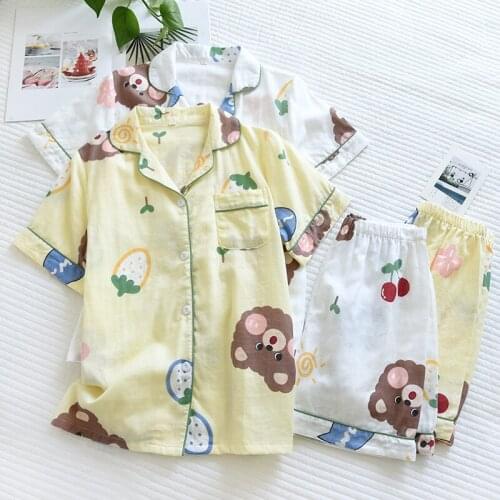 Plus Size 2021 Summer New Women Pure Cotton Pajama Set Short-sleeved Shorts Thin Section Home Service Loose Two Piece Pijama Set