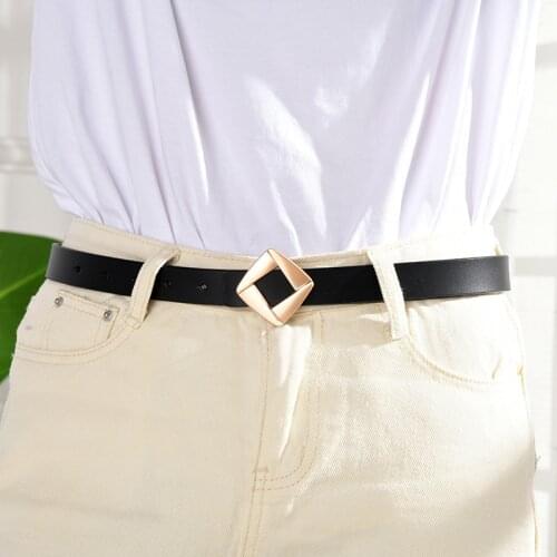 Belts for women Genuine leather luxury designer jeans belt female waistband fashion diamond Metal buckle belts lady 2021 new