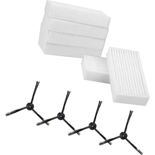 10x Replacement Side Bristle Brush HEPA Filter Mop for for ILIFE V3 V5 Robot