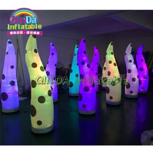 Changing Oxford Material LED Light Inflatable Pillar For Party / Wedding Decoration, Promotional Activities