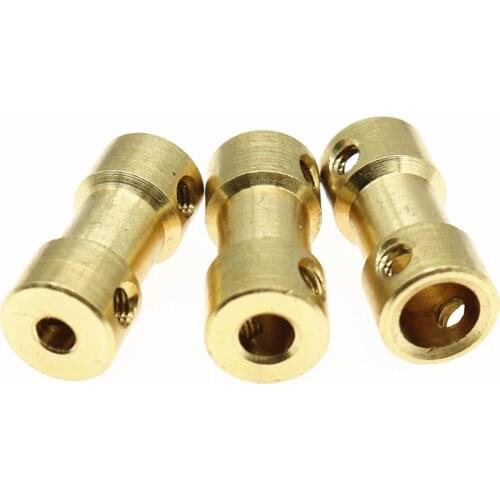 5PCS I/D 2/3/3.17/4/5/6mm Brass Shaft Coupling Coupler Connector Tire For DIY Model Decelerate Motor