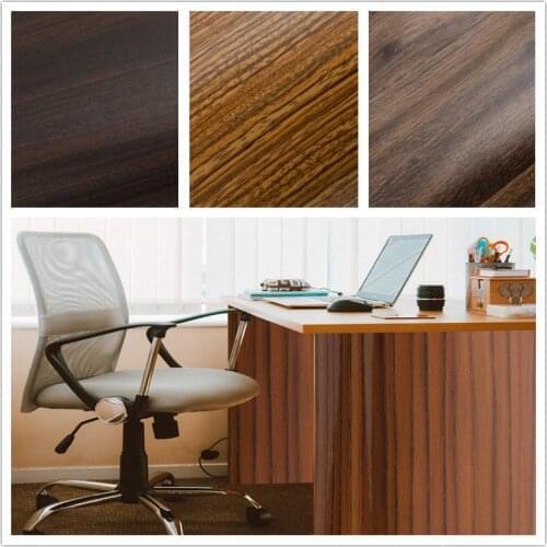 SUNICE Multi-size waterproof self- adhesive wallpaper color film film old furniture wardrobe desk renovation stickers wood grain