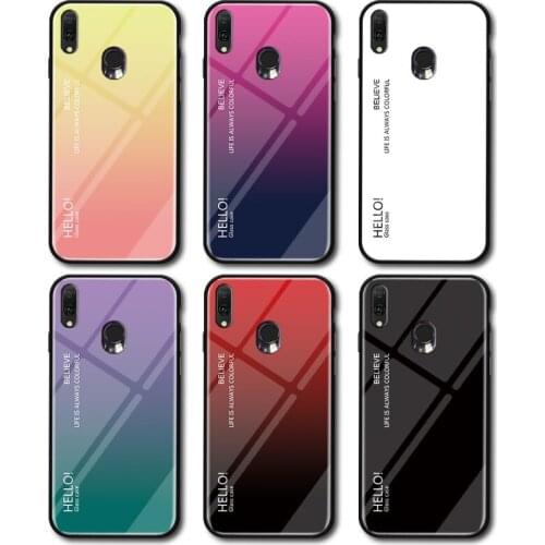 Shockproof Gradien Tempered Glass Phone Case For Asus Zenfone Max Pro M1 ZB602KL ZB601KL M2 ZB631KL Protective Cover Case Fundas