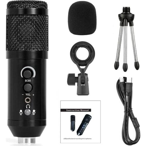 USB Ports Microphone Streaming Mic Game Props Vocal Recording Applications