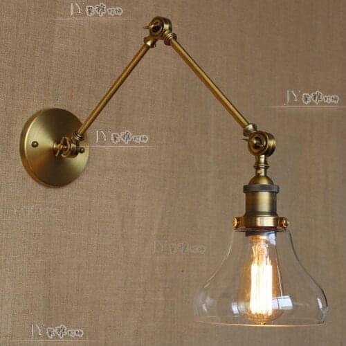 E27 Vintage Industrial Wall Lamp Loft Creative Swing Arm Sconce Balcony Stair Porch Restaurant Bar Bedroom Wall Light Home Light