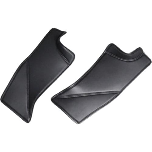 2x Car Rear Door Sill Protector Cover Trim For Tesla Model Y, PU Leather