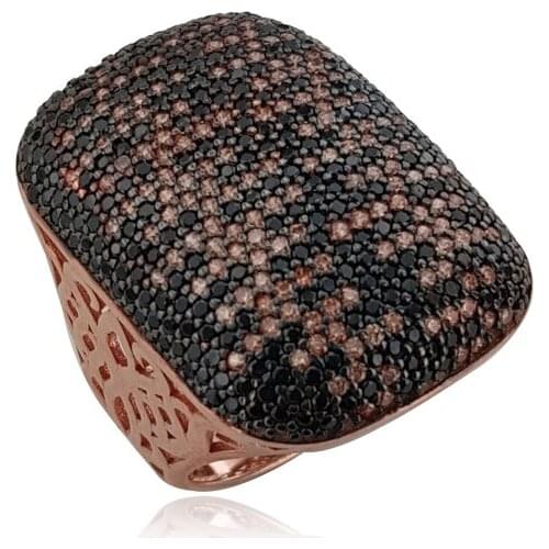 Boho Statement Women Rings 925 Rose Gold Sterling Silver Ladies Rings for Women