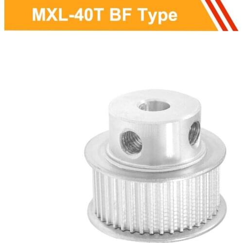 MXL 40T Timing Belt Pulley 7mm/11mm Belt Width MXL Type Toothed Pulley Wheel 6/6.35/8/10/14/15mm Bore Transmission Pulley