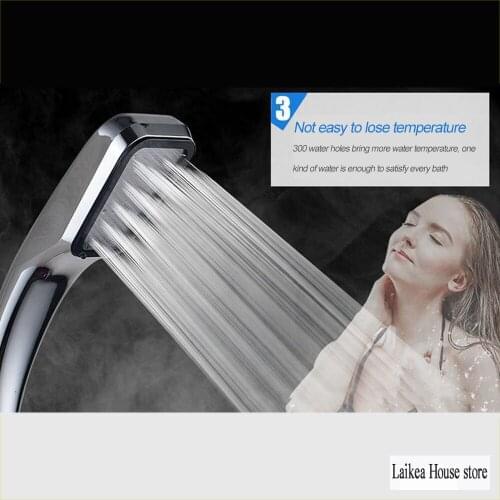 1PC Nozzle Shower Head ABS Bathroom Accessories High Pressure Water Saving Curved Single Function Adjustable Shower Heads