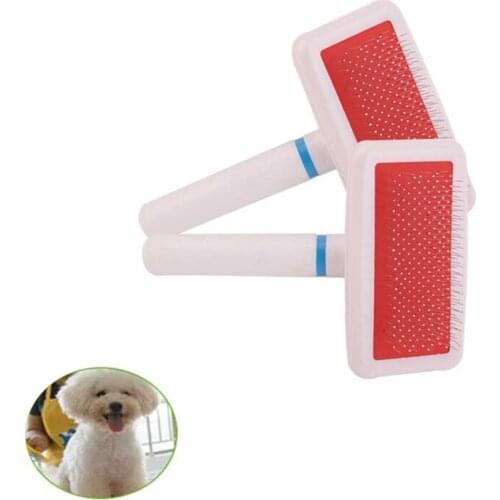 1pcs Combing Brush Multi-purpose Stainless Steel Needle with Non-slip Grip Small Dog Hair Remover Pet Beauty Grooming Tools