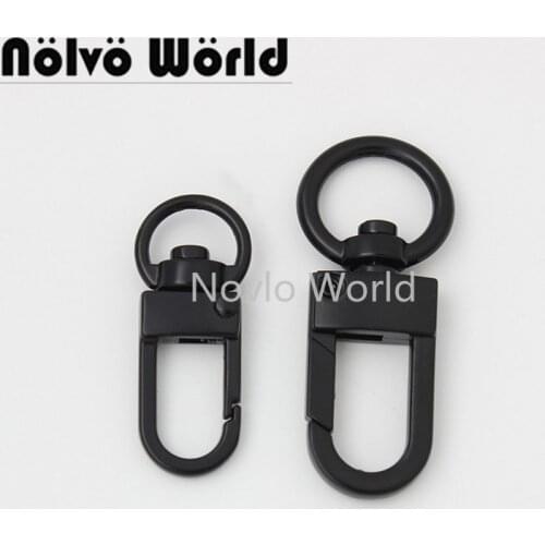 10-50 pieces Dark black 2 size 34X10mm 3/8" 45X13mm 1/2" Webbing Lobster Clip Hooks Carabiner Buckles DIY Bag Chain Strap Clasps