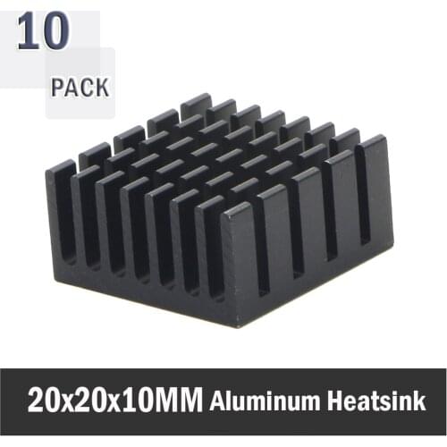 10Pcs Gdstime 20x20x10mm Heat sink Aluminum Heatsink Cooling Cooler Electronic Chip Cooling Radiator Cooler 20mm 2cm Heartsinks