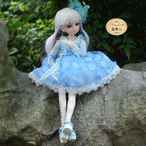 18 Movable Joints BJD Doll 1/4 With Full Outfits Wigs Shoes Official Makeup Ball Jointed Dolls Collection Kids Toys Christmas