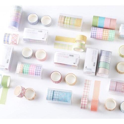 20mm Vintage Color Grid Control Square Grid Checks Plaid Washi Tape DIY Planner Diary Scrapbooking Masking Tape Escolar