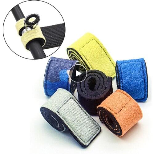 3*24.5cm Rod Tie Strap Belt Tackle Fishing Tools Elastic Wrap Band Pole Holder Accessories Diving Materials Non-slip Firm Tools