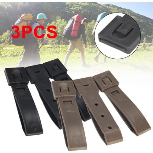 3pcs Webbing Clamp Tactical Molle System 3 Inch Clips Strap Universal For Kydex Holster Knife Sheath Molle Attachment Black